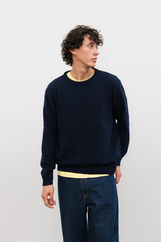 COTI Long Sleeve Polo Shirt, Navy Blue