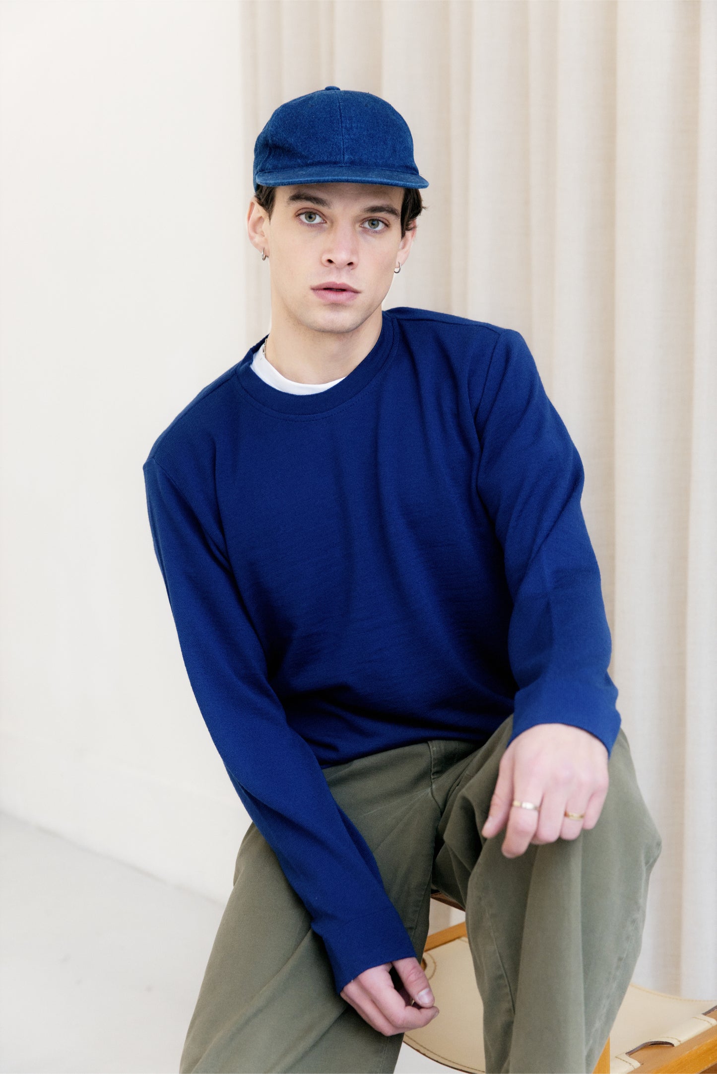 Col rond Fin MERET Blue