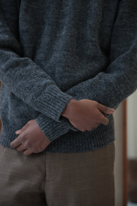 Col rond NORD Grey fluffy