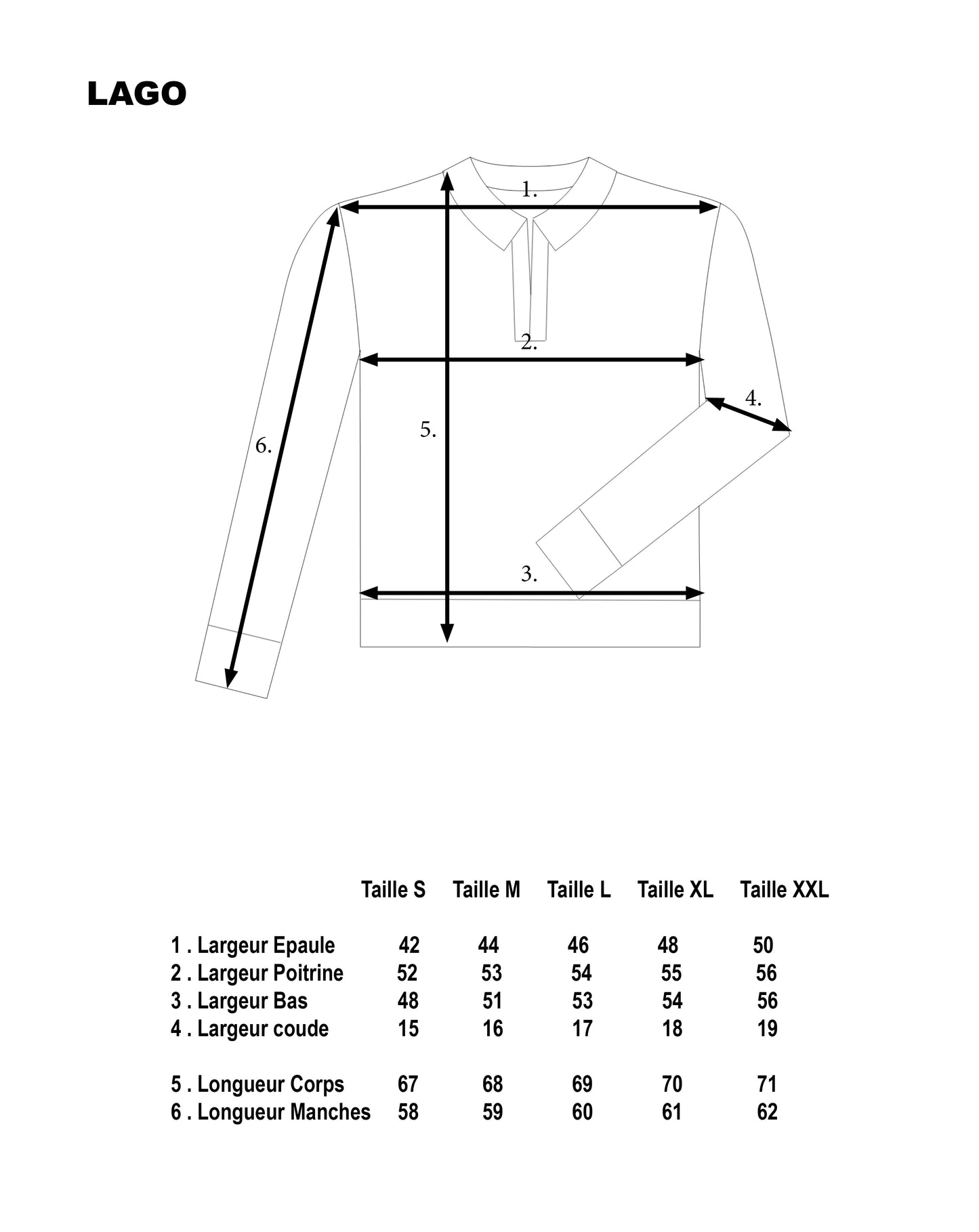 Mesures pull Logo pour Homme