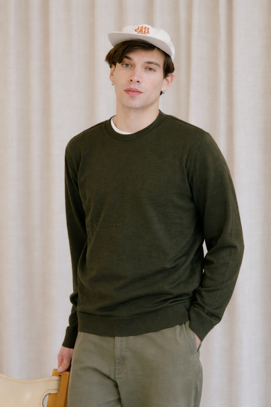 Crew neck, thin MERET Navy