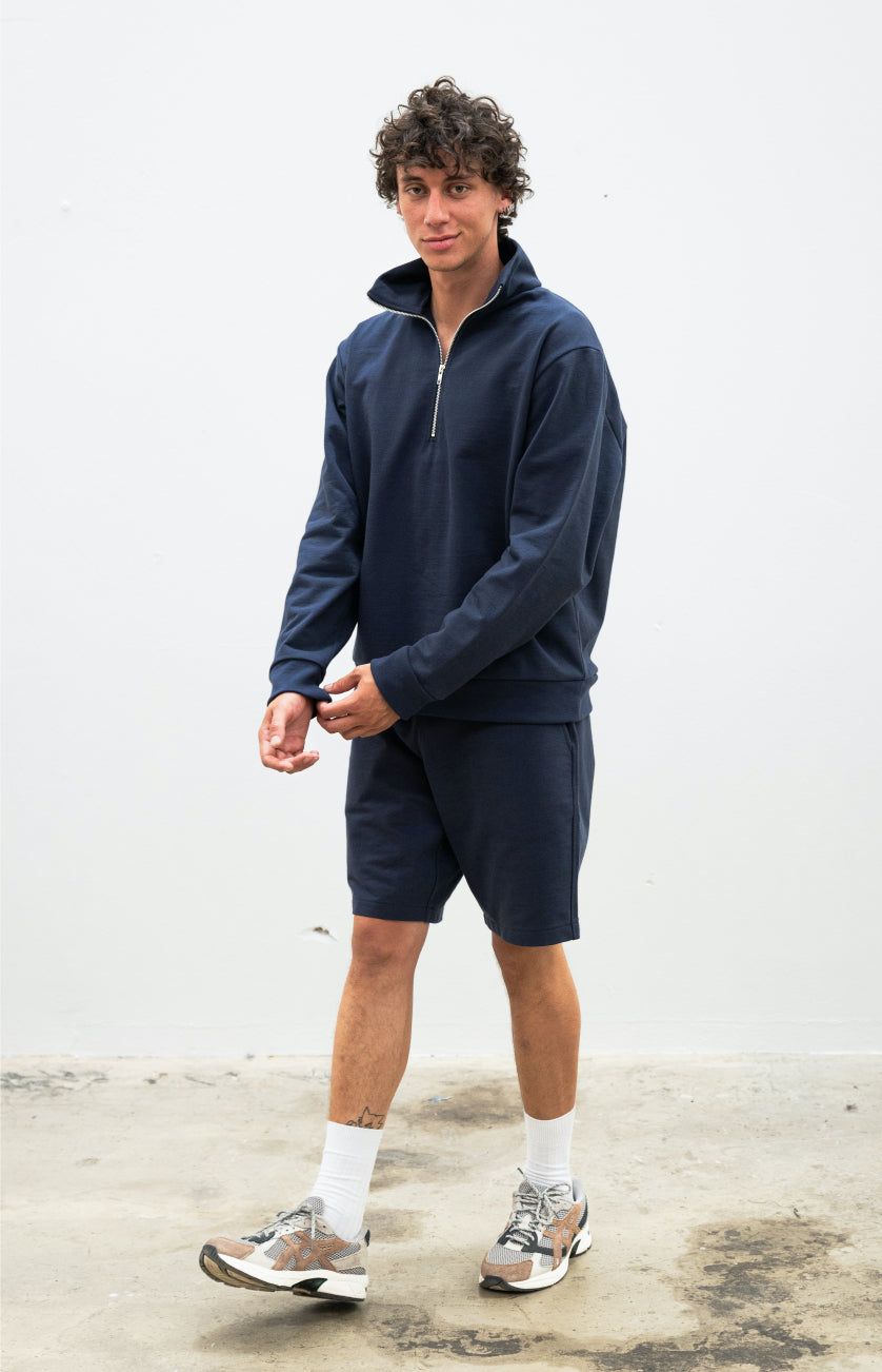 PRÉCOMMANDE - Sweat camionneur zippé NOSY Navy