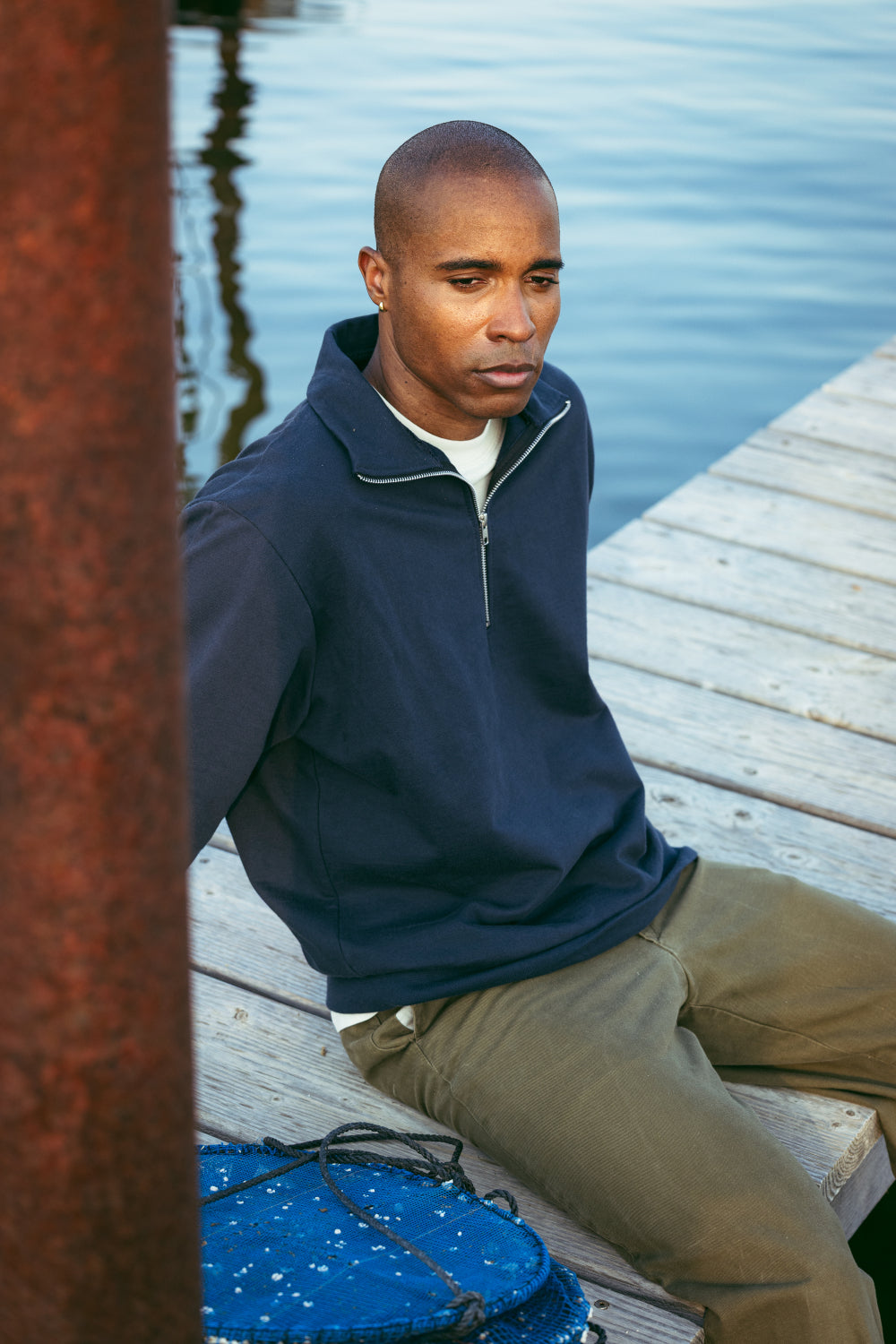 PRÉCOMMANDE - Sweat camionneur zippé NOSY Navy