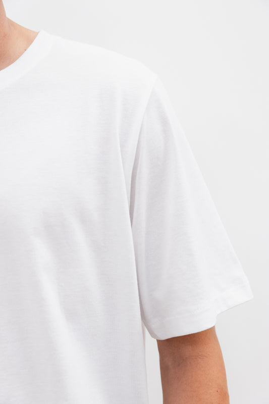 focus tee shirt blanc en coton fabriqué en France tissu Italien de luxe