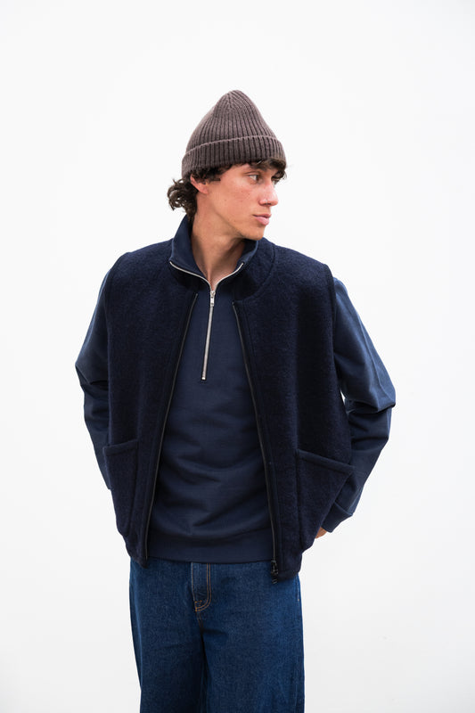 Gilet sans manche Rivo Navy Cabane Mailles