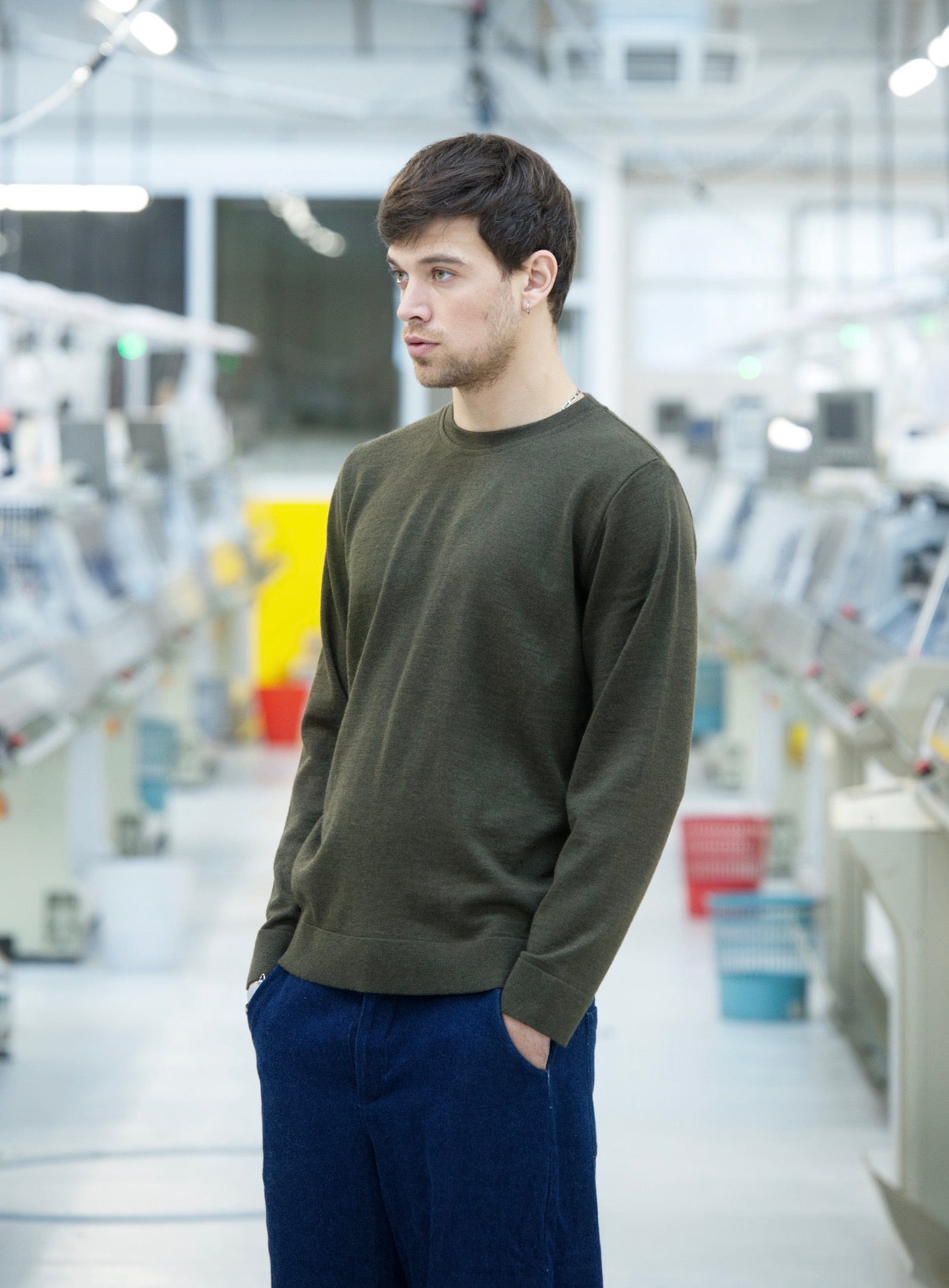 PRÉ-COMMANDE - Col rond Fin MERET Kaki