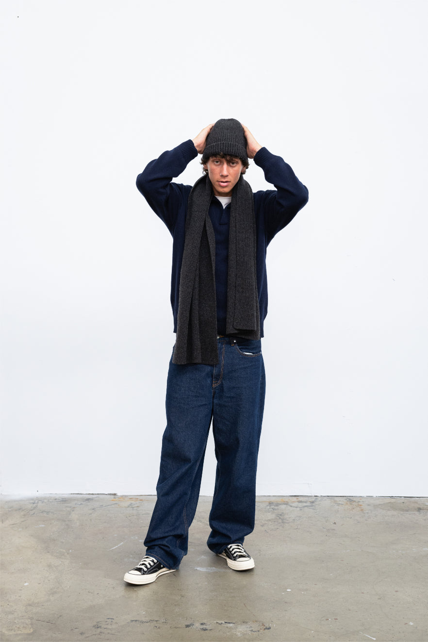 Cashma Anthracite Scarf