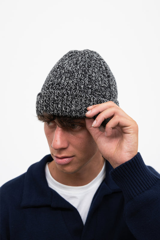 Bonnet Cashmond chinée eb maille 
