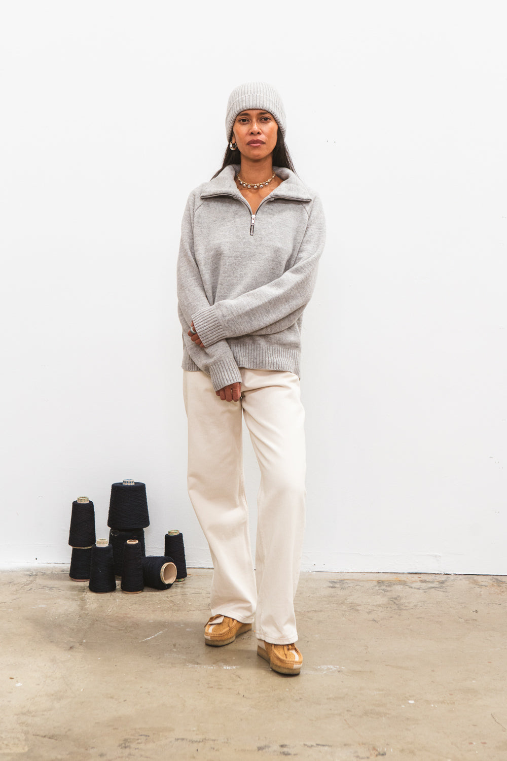 Pull Camionneur JAVO Light Grey
