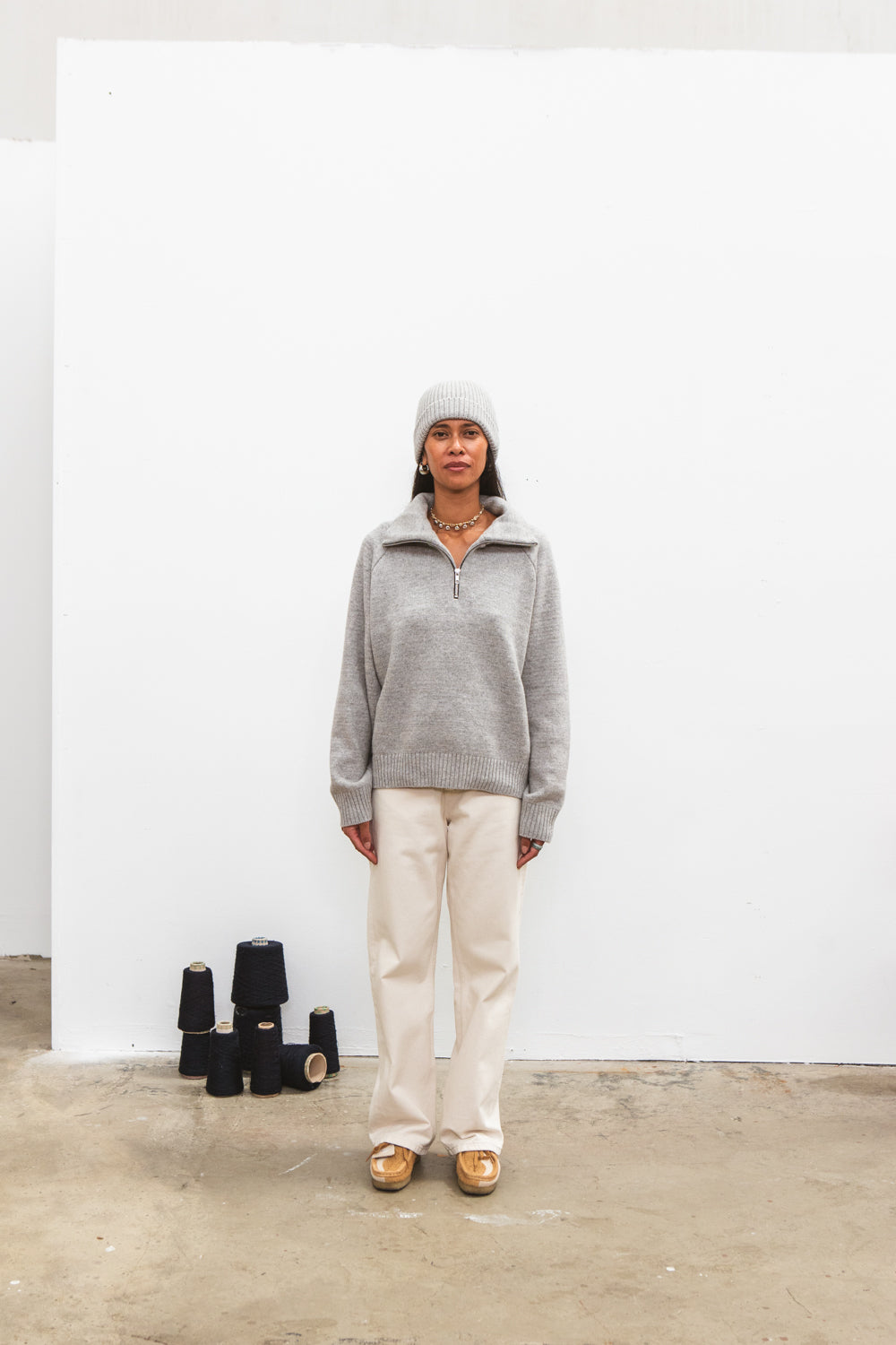 Pull Camionneur JAVO Light Grey