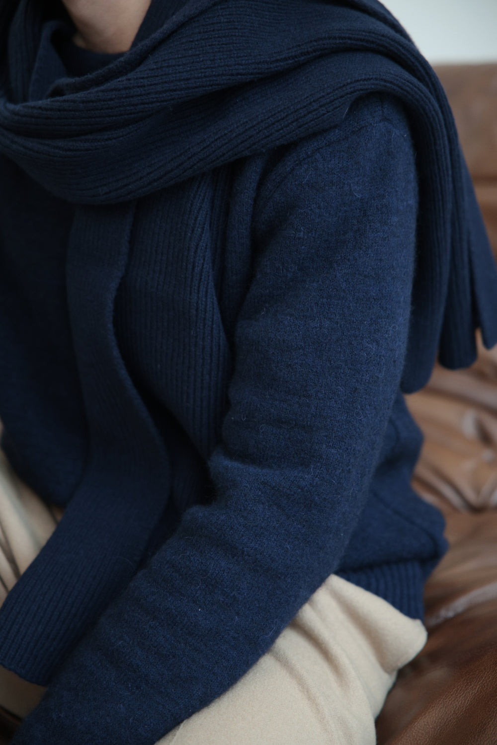 Col rond NORD Navy fluffy