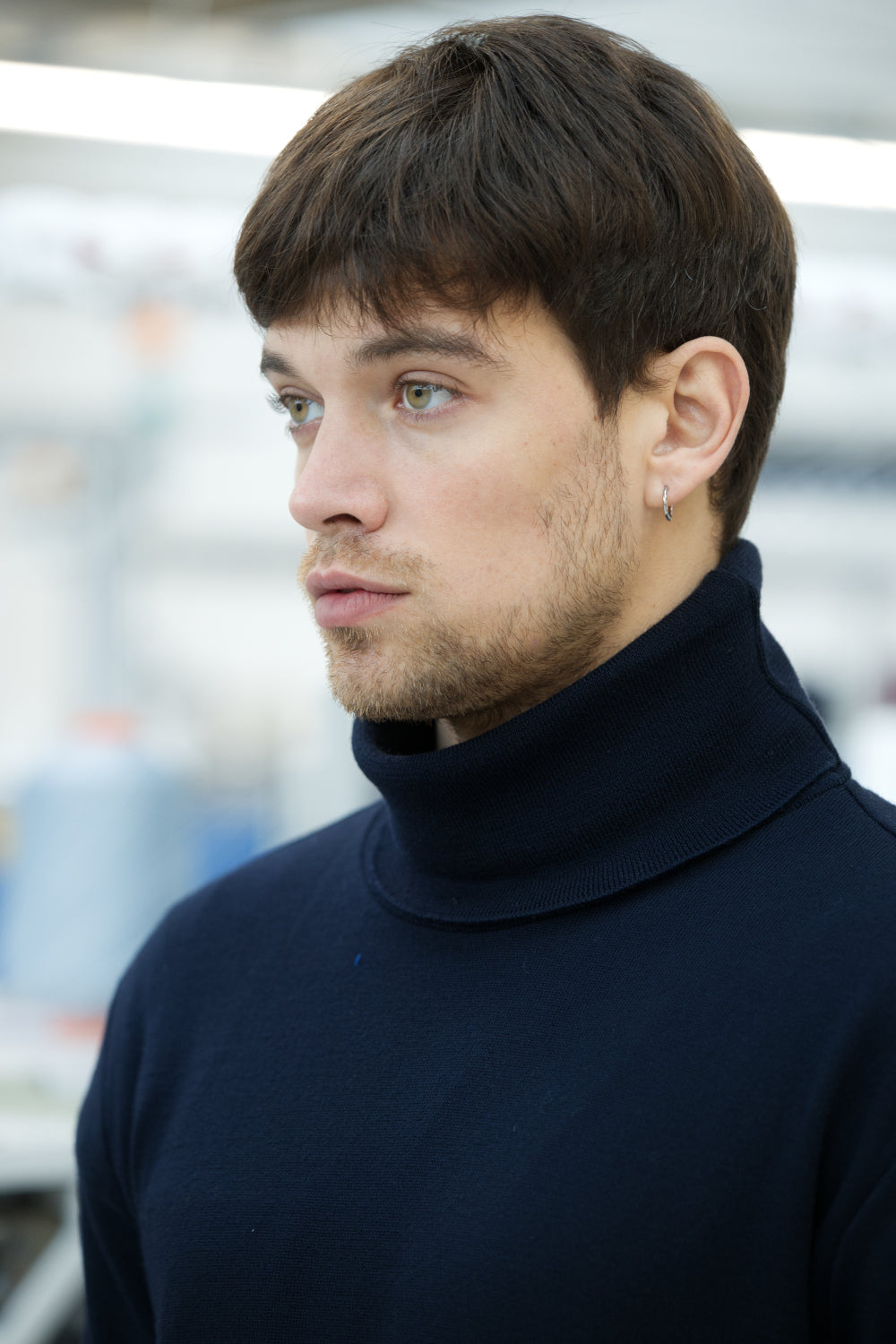 le col roulé SMOKE de la marque CABANE en 100% laine mérinos extrafine fabriqué en france