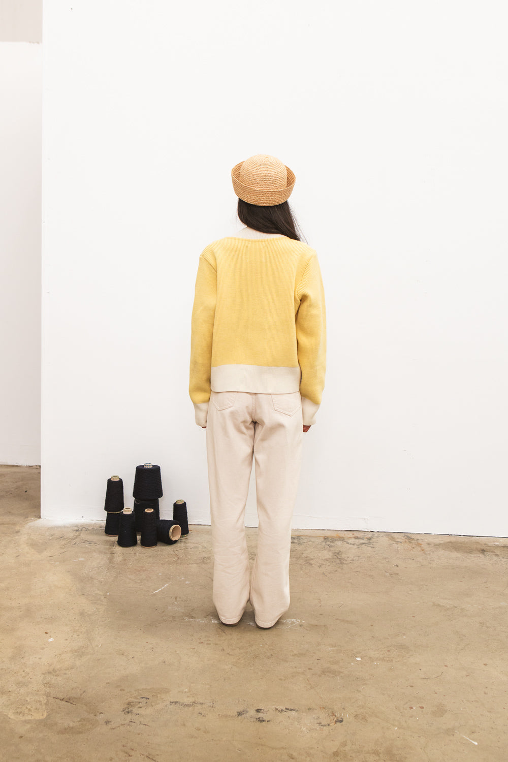 Gilet BARA Yellow & Cream