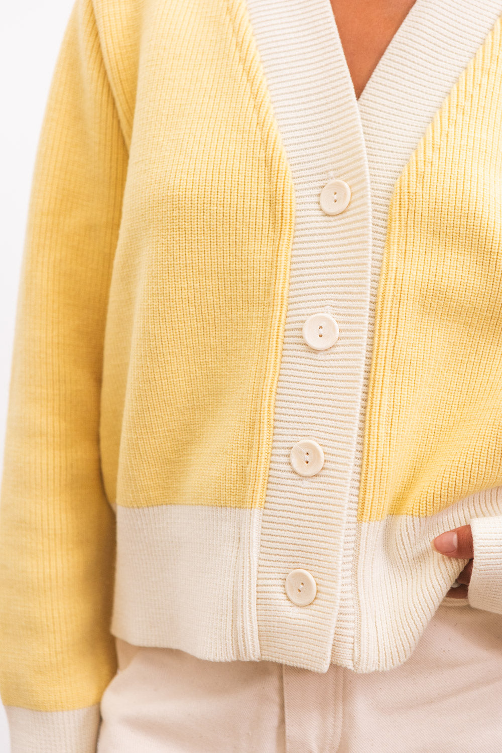 Gilet BARA Yellow & Cream