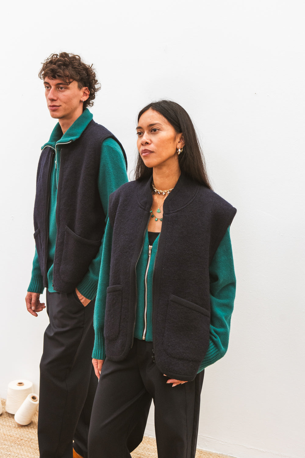 Gilet zippé SANTI Imperial Green