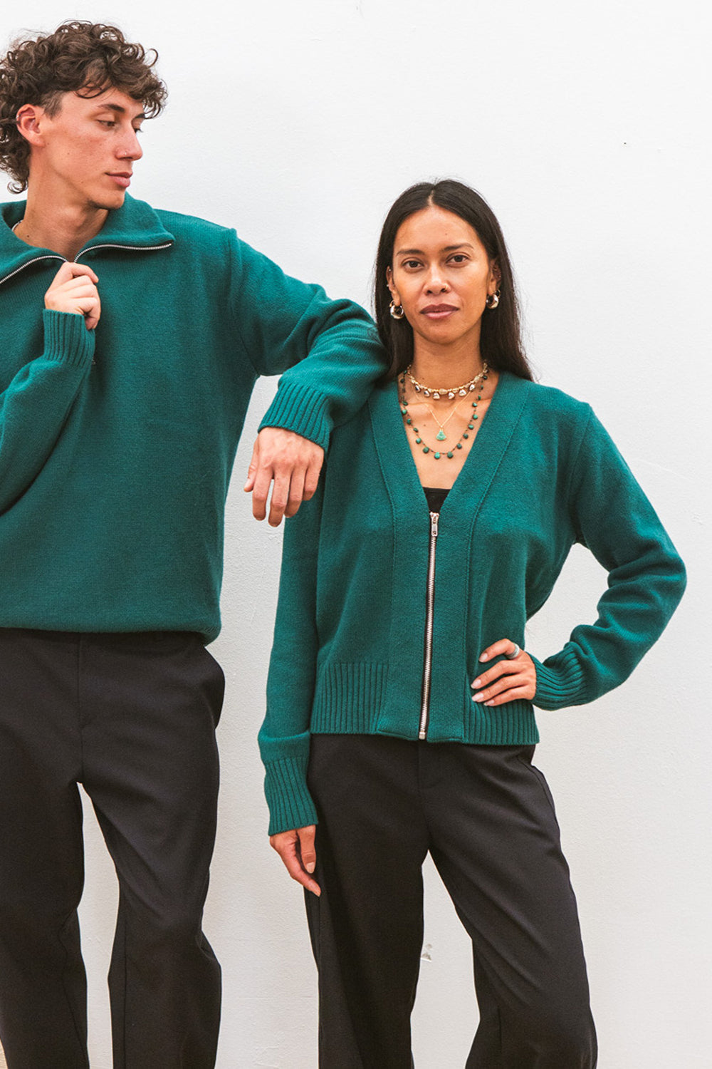 Gilet zippé SANTI Imperial Green