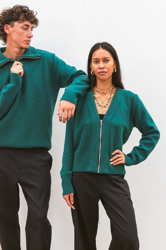 Précommande - Gilet zippé SANTI Imperial Green