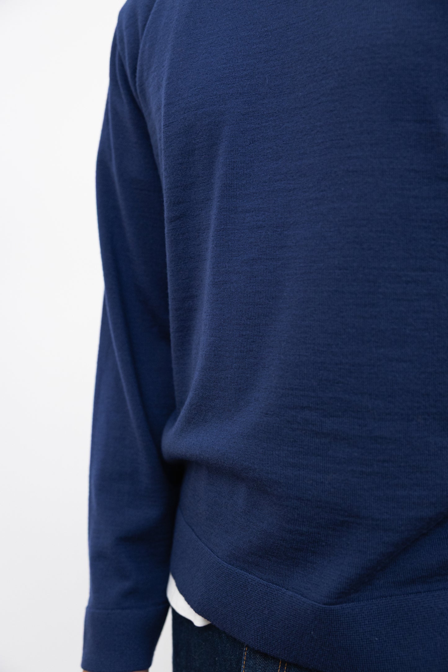 Pull MERET en laine merinos bleu