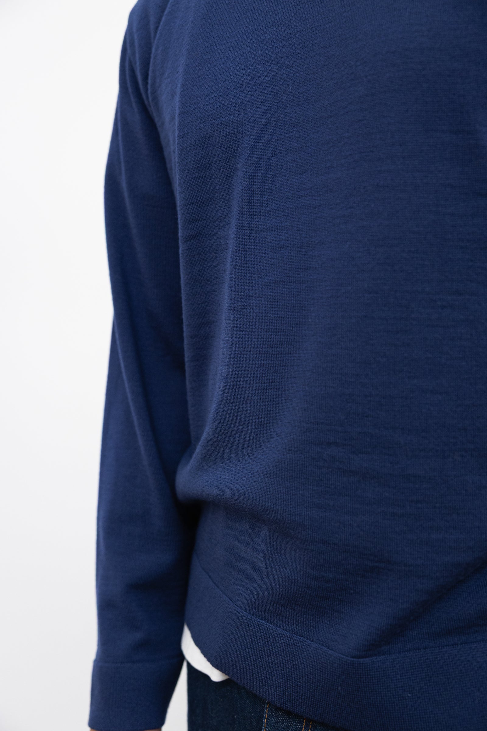 Pull MERET en laine merinos bleu