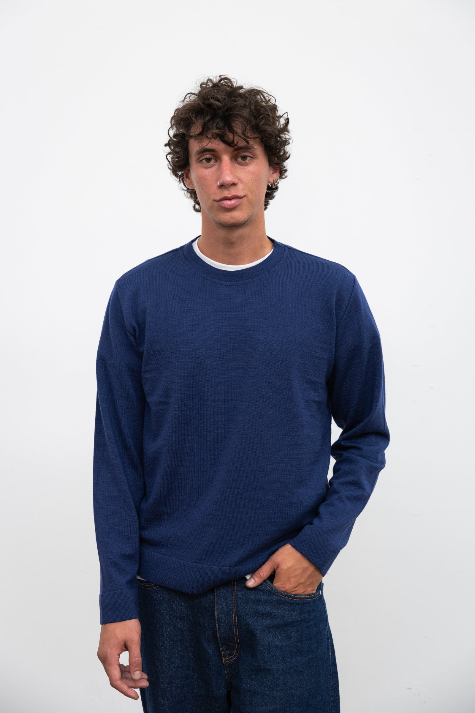Pull MERET en laine bleu