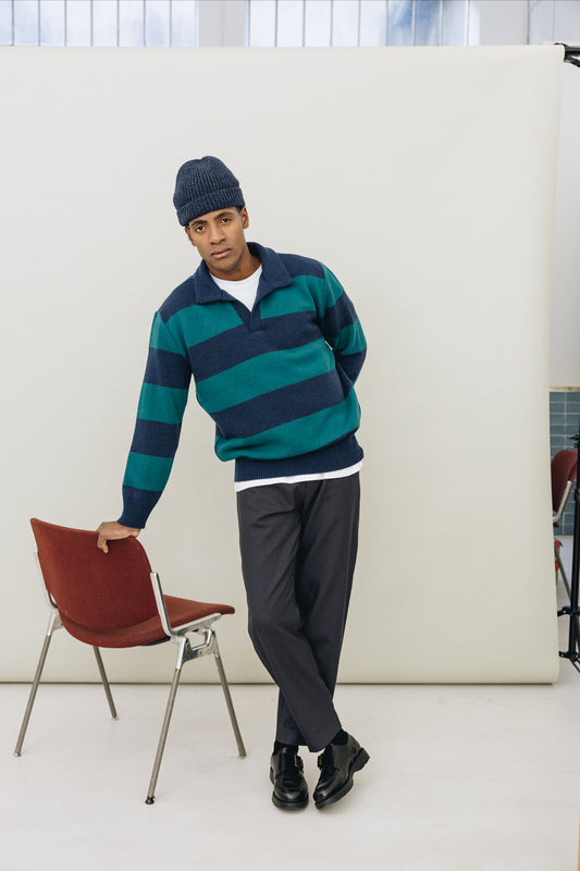 Polo FUJI Green Stripes