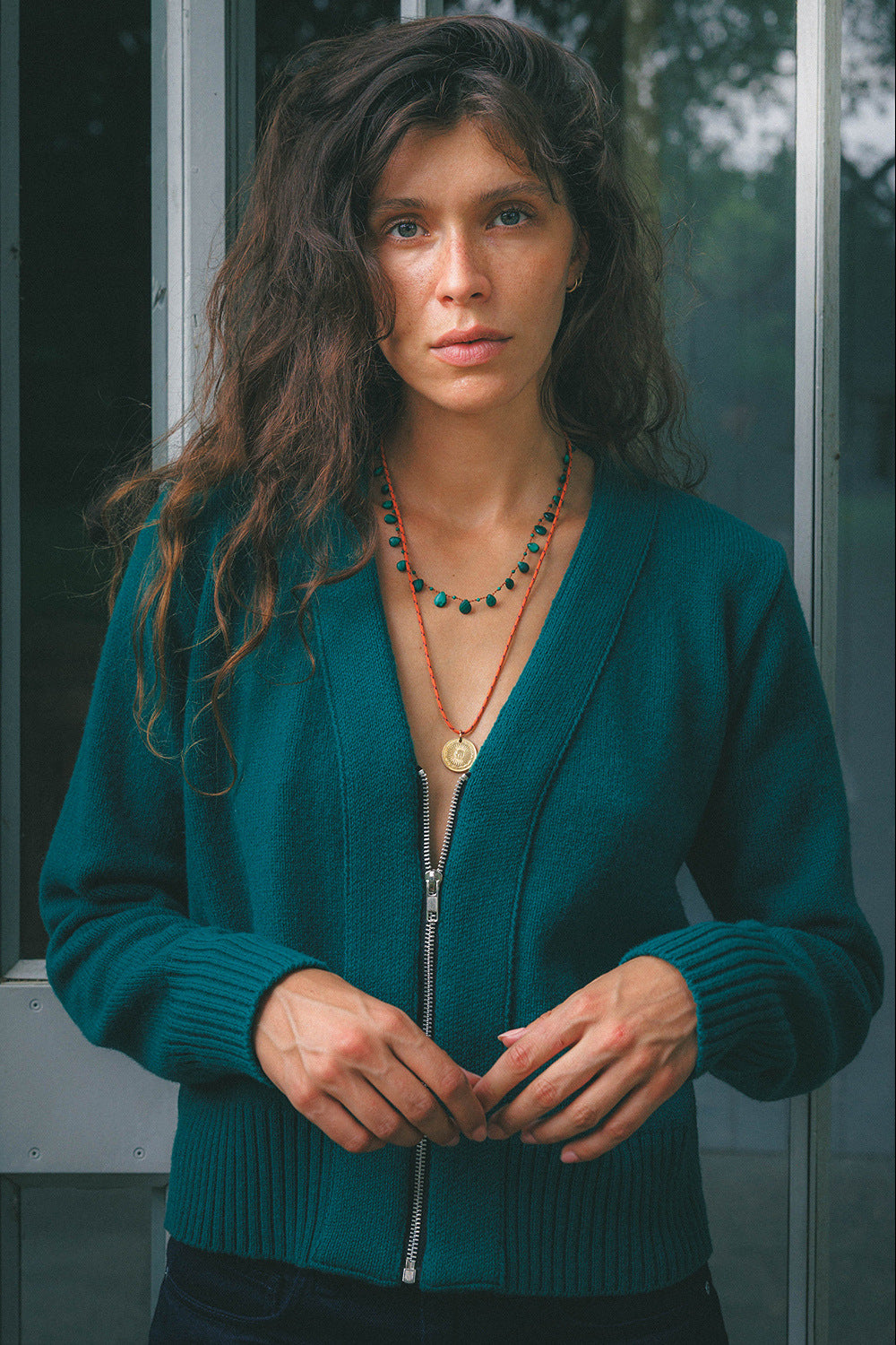 Gilet zippé SANTI Imperial Green