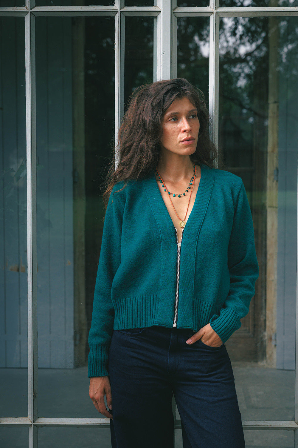 Gilet zippé SANTI Imperial Green