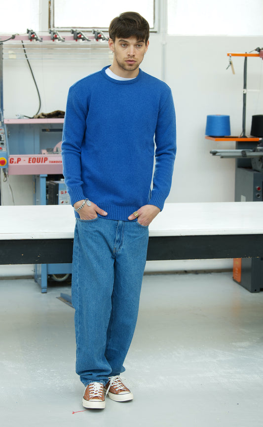 Pull Santiago bleu océan de la marque Cabane mailles
