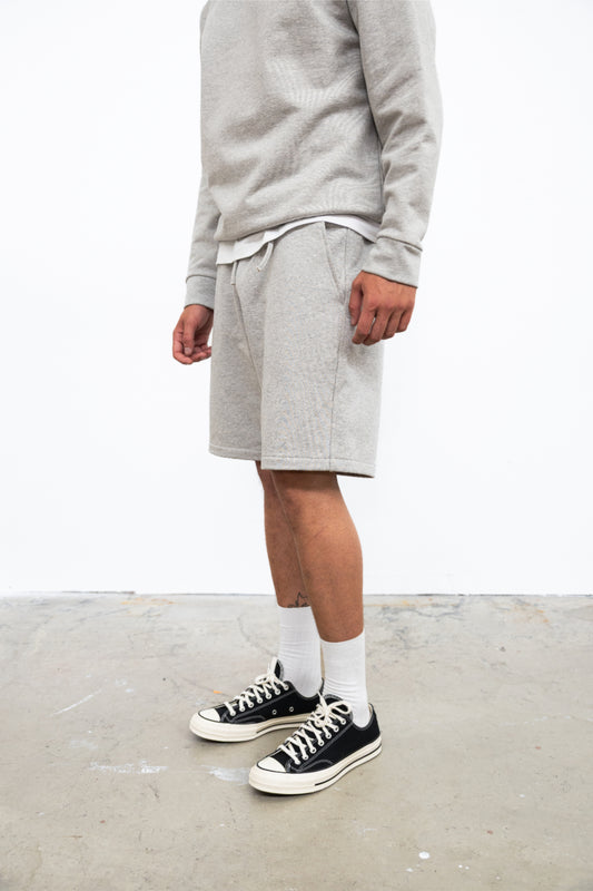 Short Erlo gris clair en molleton