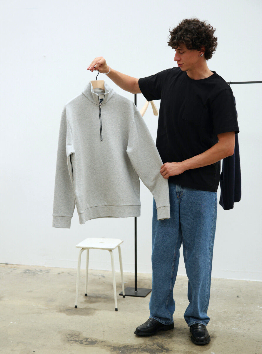 PRÉCOMMANDE - Sweat camionneur zippé NOSY Grey