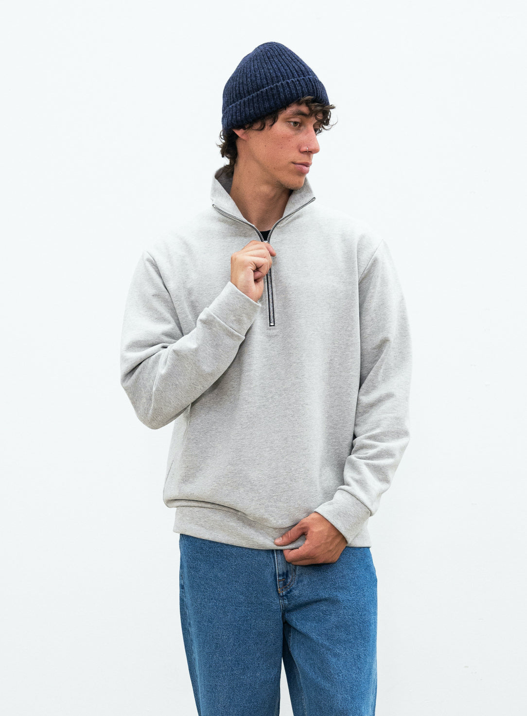 PRÉCOMMANDE - Sweat camionneur zippé NOSY Grey