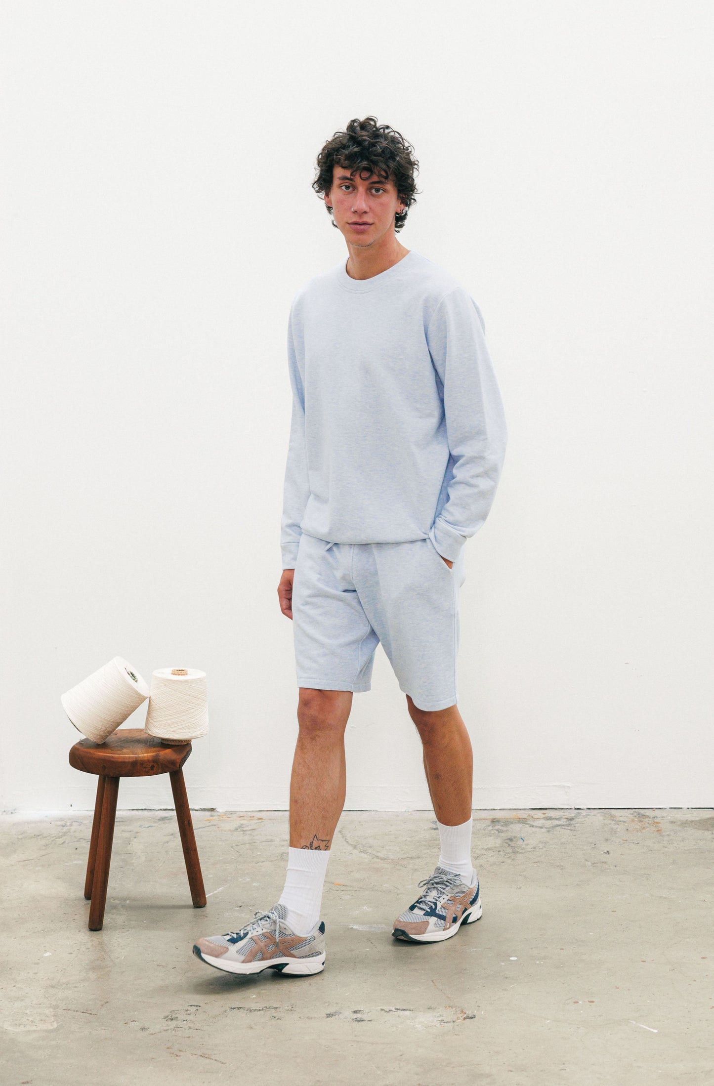 Sweat CUERVO Manche longue pour homme bleu 