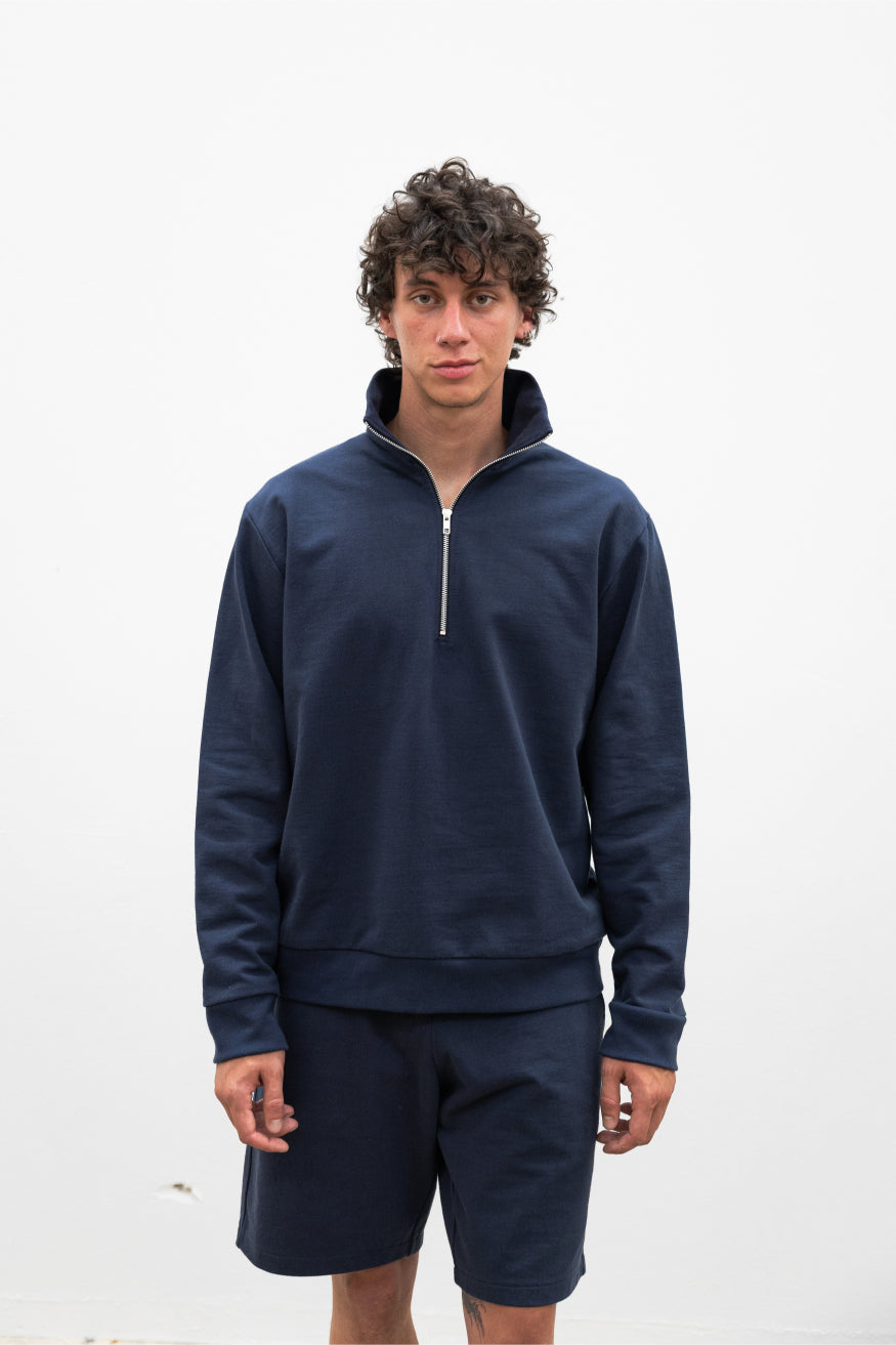 PRÉCOMMANDE - Sweat camionneur zippé NOSY Navy