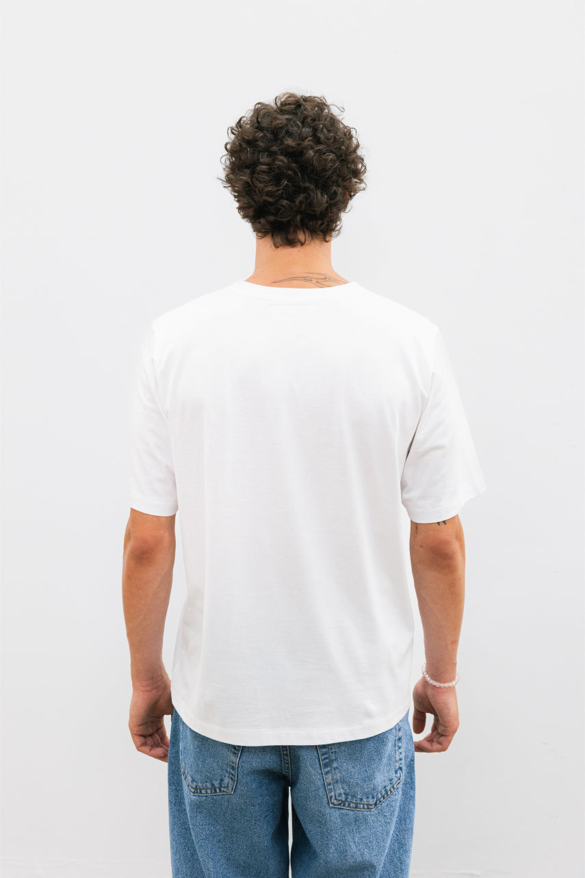 tee shirt blanc en coton fabriqué en France tissu Italien de luxe