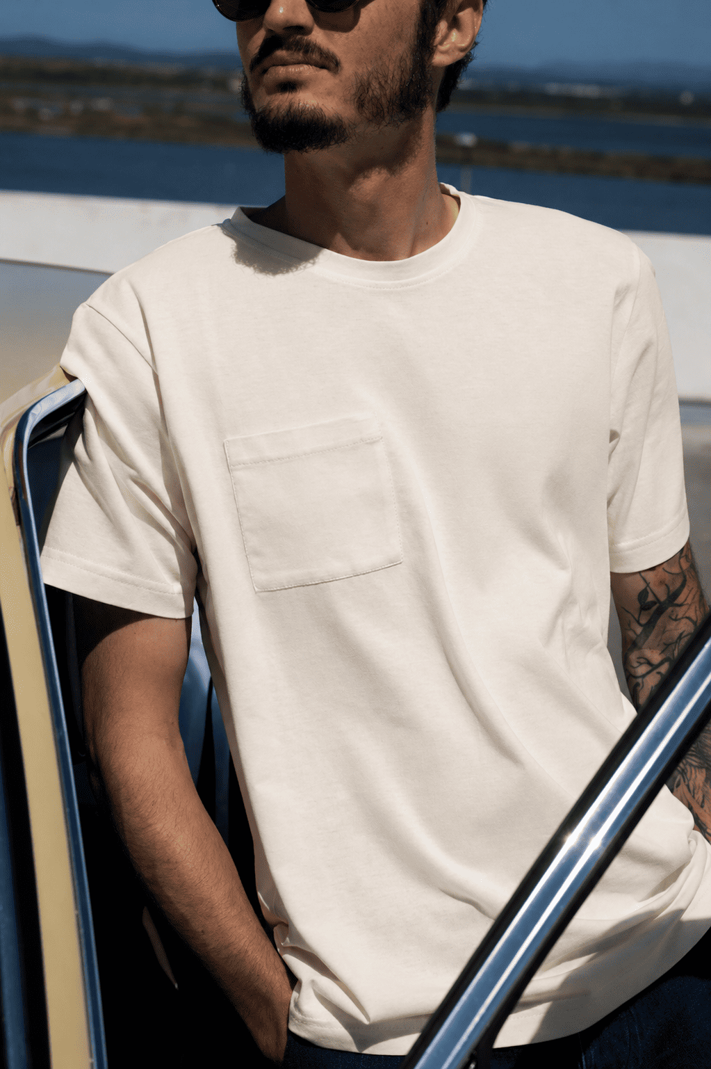 Tee-shirt Jeri en coton écru 