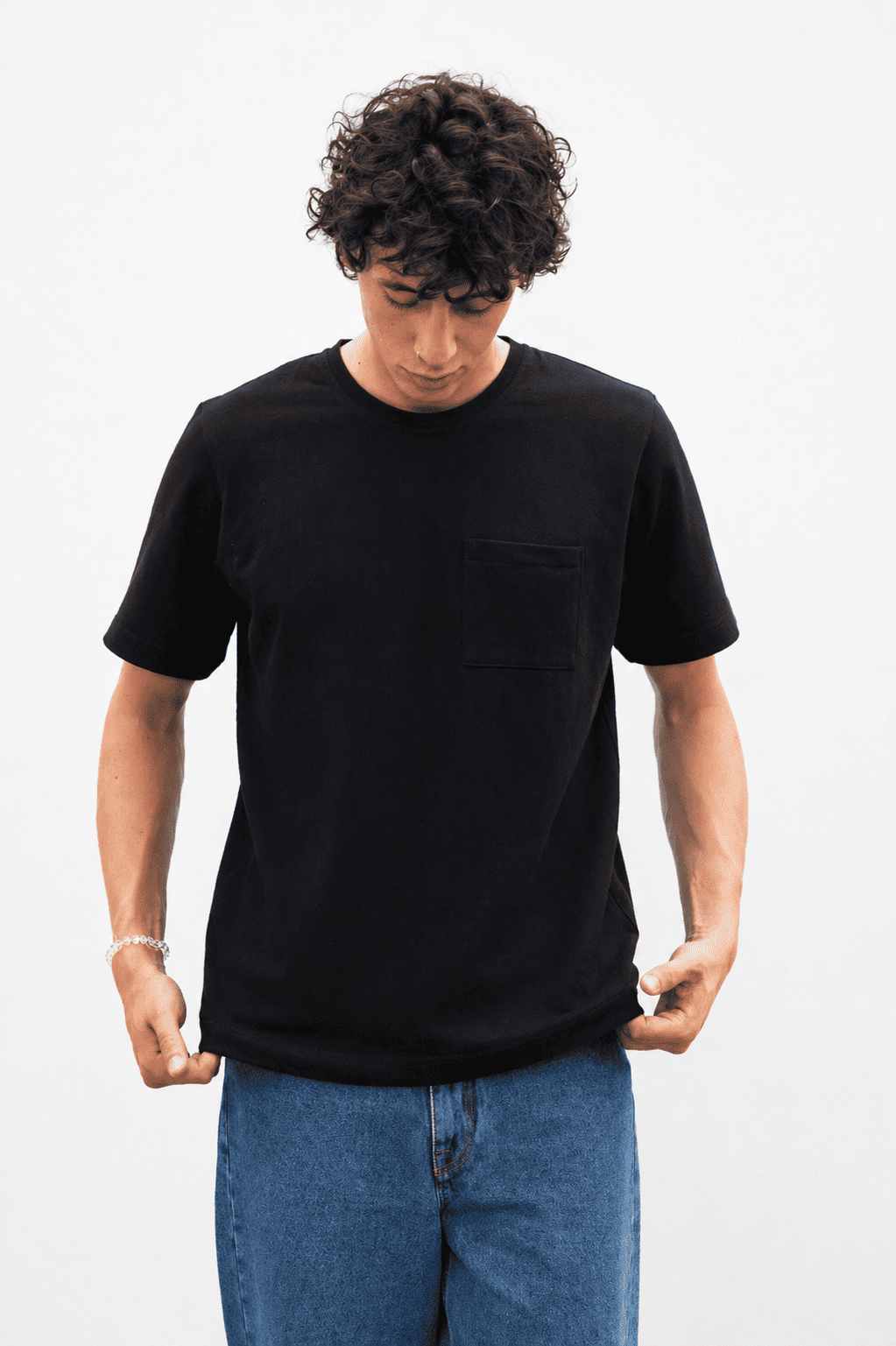 Tee-shirt Jeri noir fabriqué en France par Cabane Maille Française 