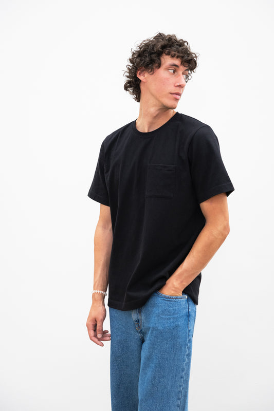 Teeshirt Jeri noir Cabane  en coton
