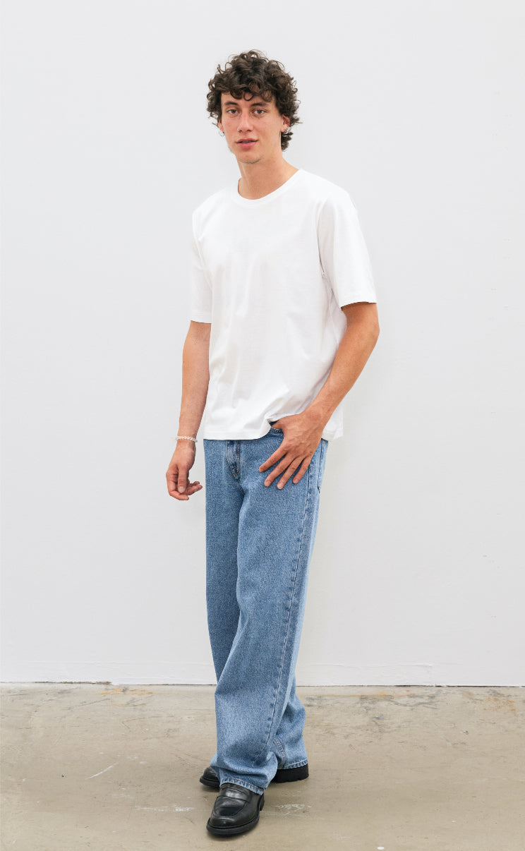 tee shirt blanc en coton fabriqué en France tissu Italien de luxe