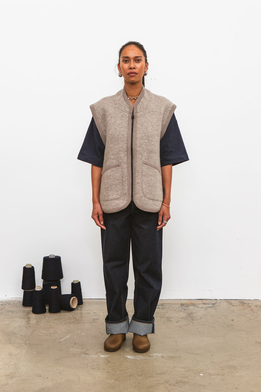 Veste RIVO sans manche Sand
