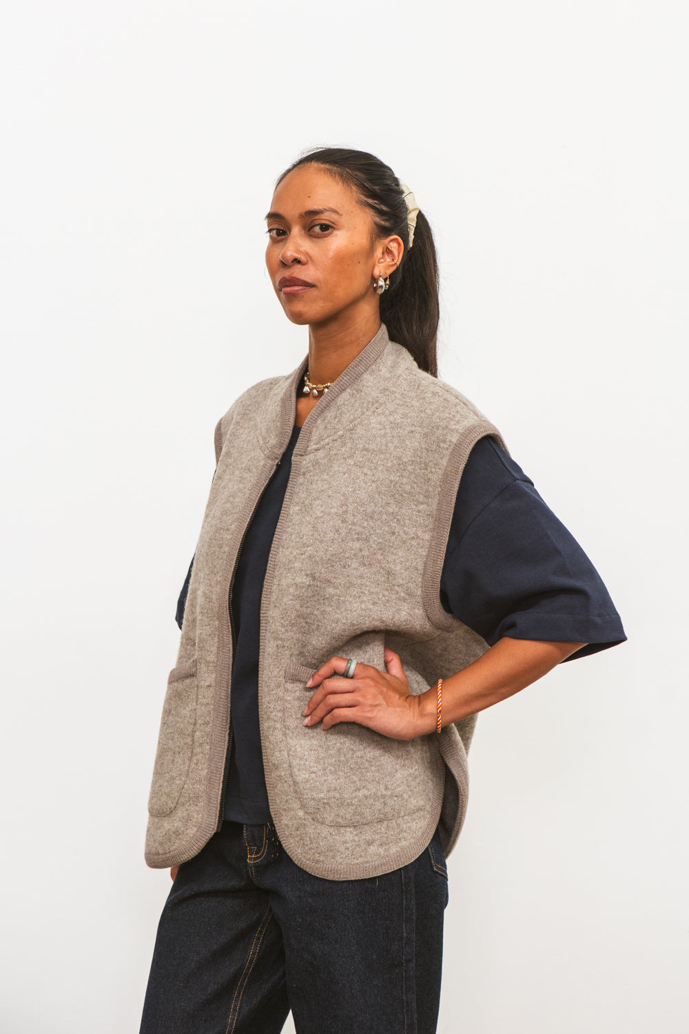Veste RIVO sans manche Sand
