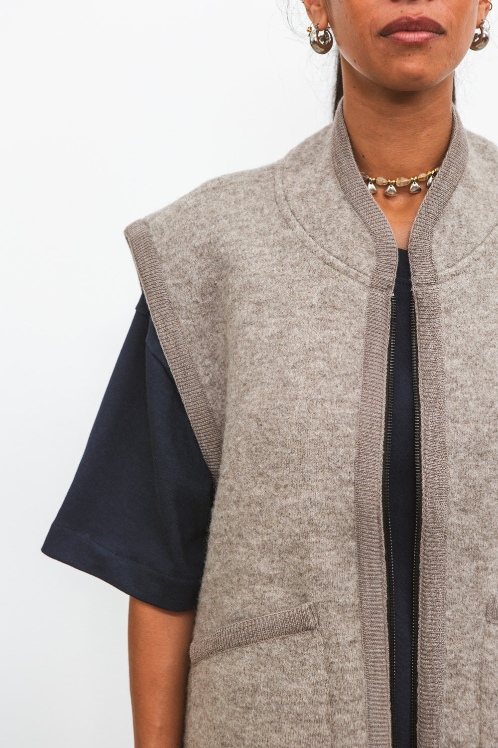 Veste RIVO sans manche Sand
