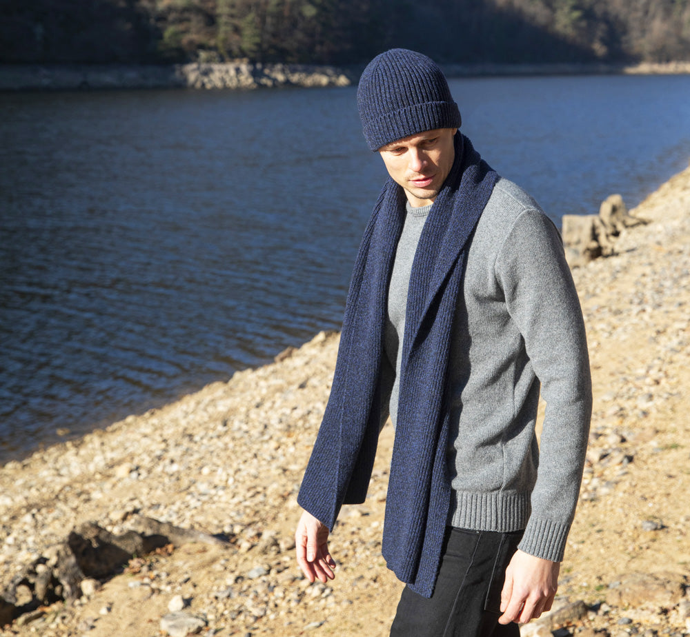 Bonnet Cashmond Bleu chiné