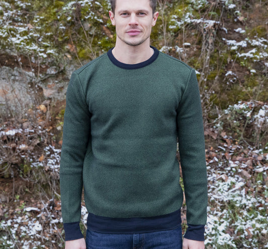 Pull modèle MG en coton et laine fabriqué en France 